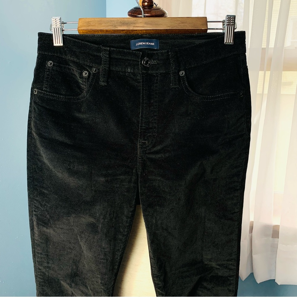 J. Crew Black Velvet Toothpick Jeans - Picture 3 of 7